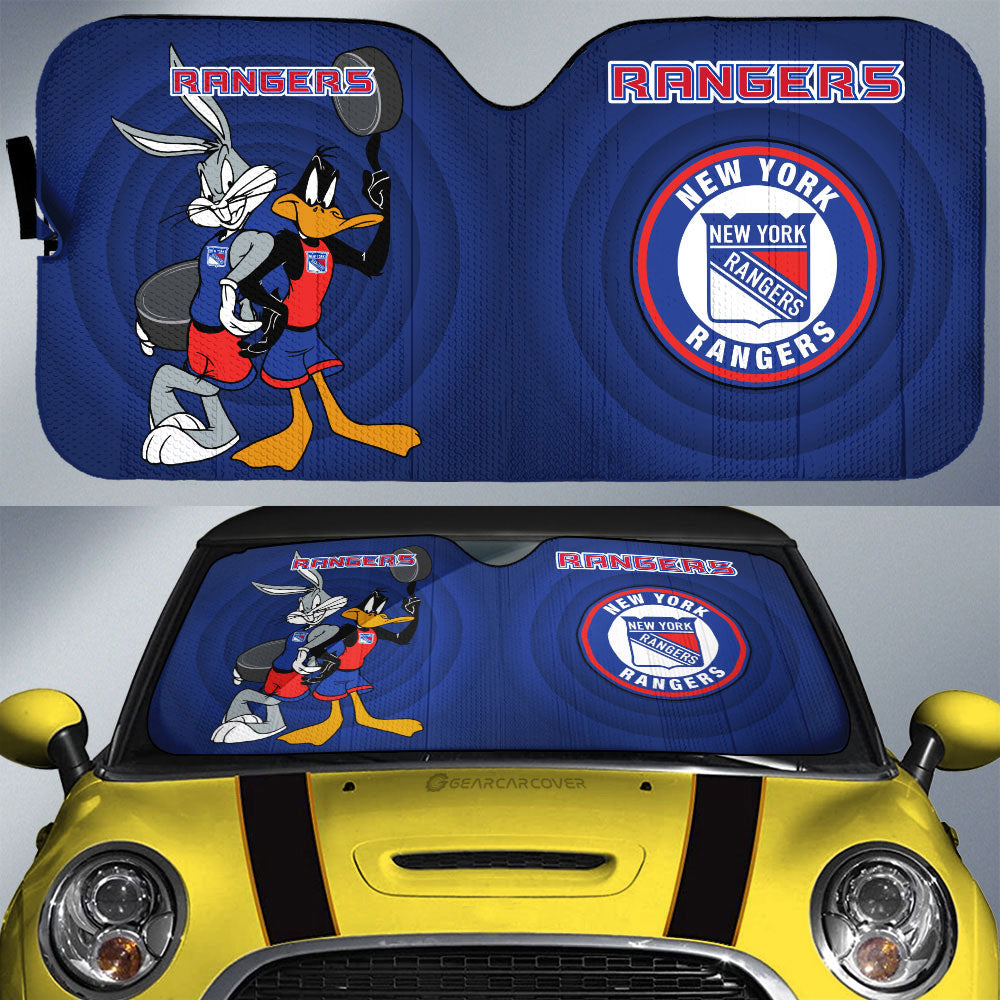 New York Rangers Car Sunshade Custom Car Accessories - Gearcarcover - 1