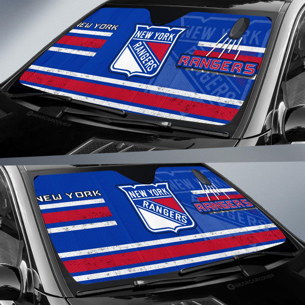 New York Rangers Car Sunshade Custom Car Accessories - Gearcarcover - 2