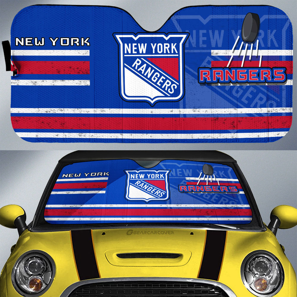 New York Rangers Car Sunshade Custom Car Accessories - Gearcarcover - 1