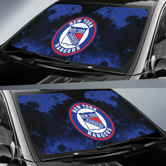 New York Rangers Car Sunshade Custom Car Accessories - Gearcarcover - 2