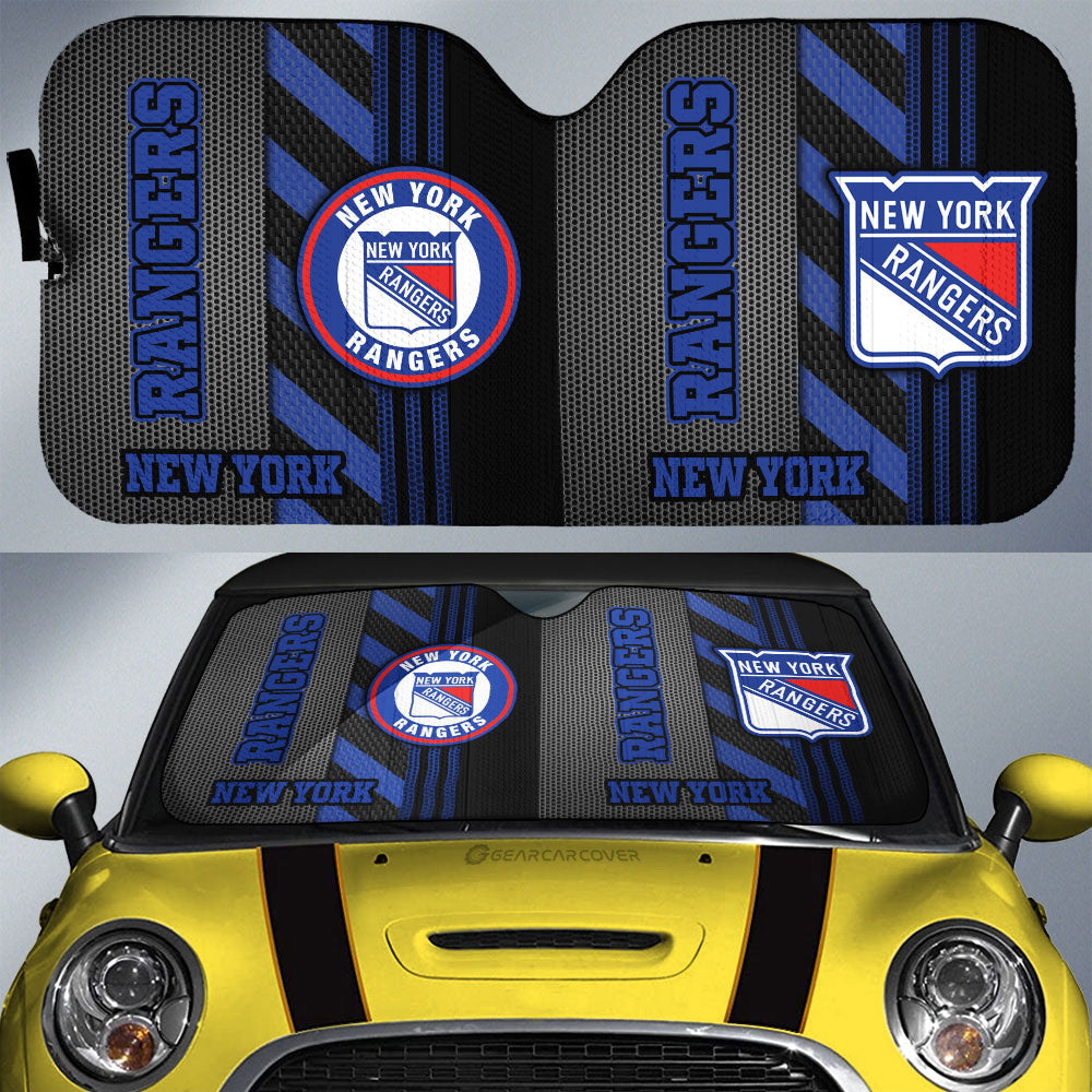 New York Rangers Car Sunshade Custom Car Accessories - Gearcarcover - 1