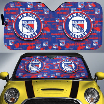 New York Rangers Car Sunshade Custom Car Accessories - Gearcarcover - 1