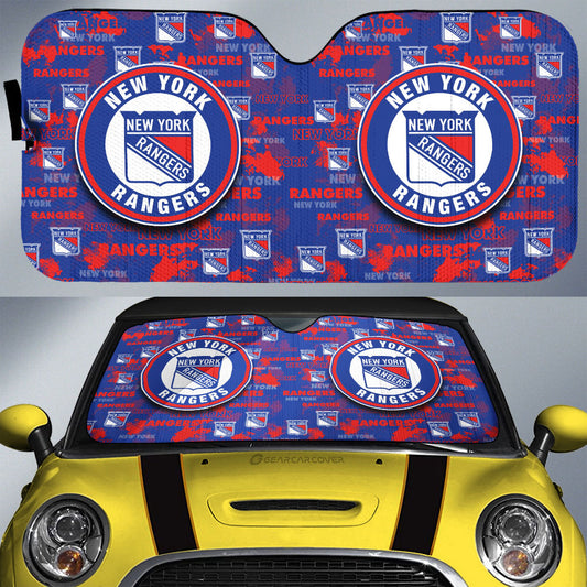 New York Rangers Car Sunshade Custom Car Accessories - Gearcarcover - 1