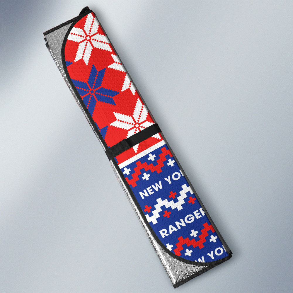 New York Rangers Car Sunshade Custom Ugly Style Car Accessories - Gearcarcover - 3