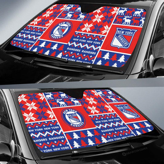 New York Rangers Car Sunshade Custom Ugly Style Car Accessories - Gearcarcover - 2