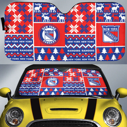 New York Rangers Car Sunshade Custom Ugly Style Car Accessories - Gearcarcover - 1