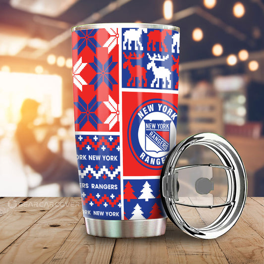 New York Rangers Tumbler Cup Custom Ugly Style Car Accessories - Gearcarcover - 1