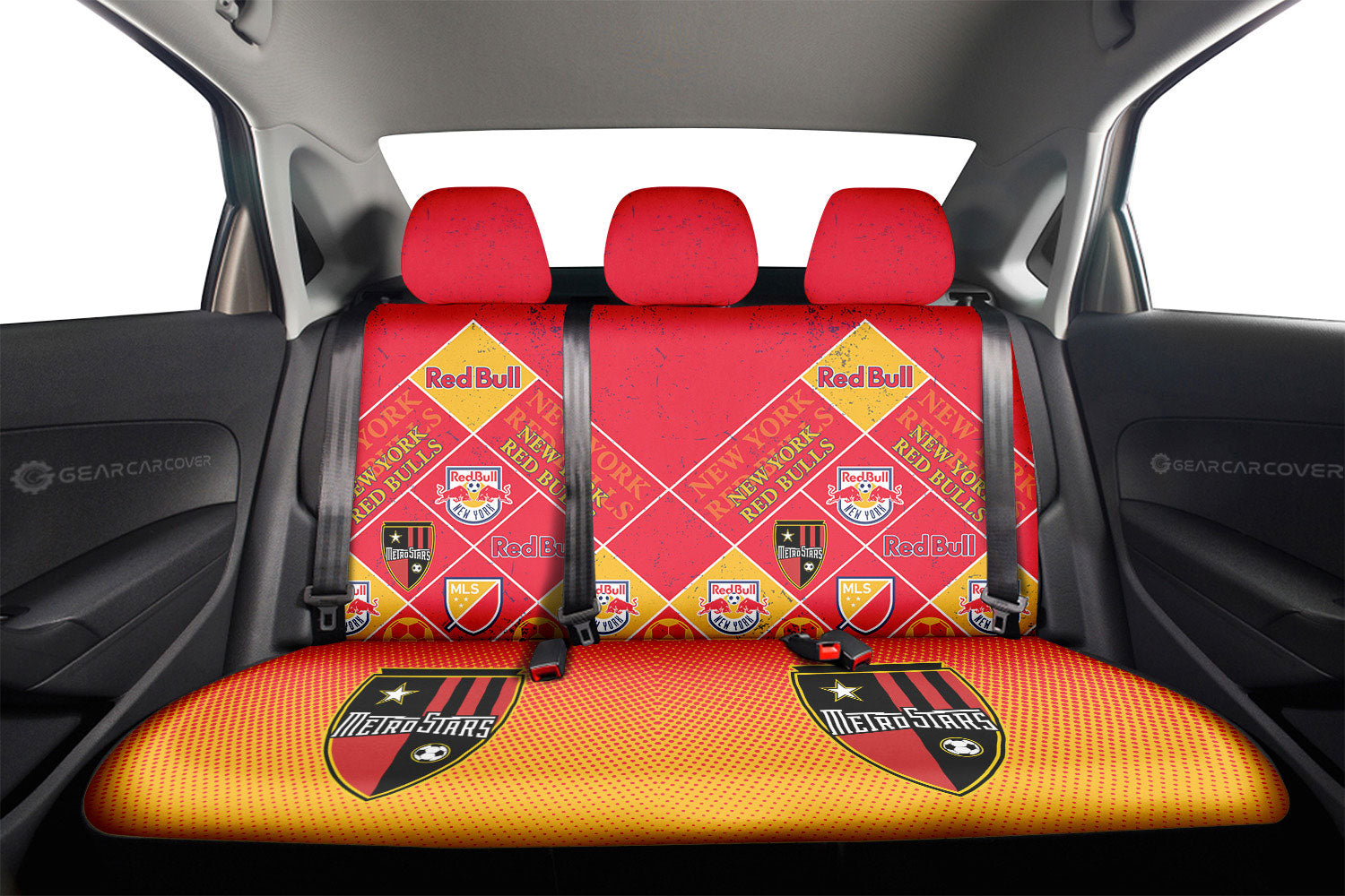 New York Red Bulls Car Back Seat Covers Sporty Team Collection - Gearcarcover - 2