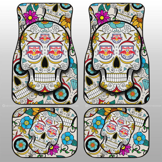 New York Red Bulls Car Floor Mats Custom Sugar Skull Car Accessories - Gearcarcover - 1