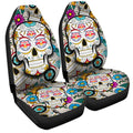 New York Red Bulls Car Seat Covers Custom Sugar Skull Car Accessories - Gearcarcover - 3