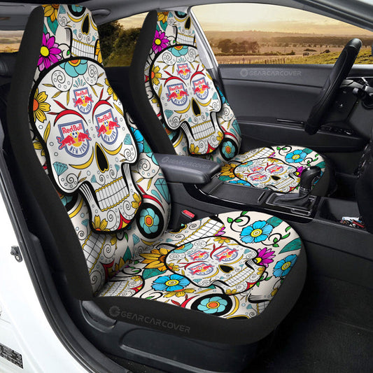 New York Red Bulls Car Seat Covers Custom Sugar Skull Car Accessories - Gearcarcover - 2