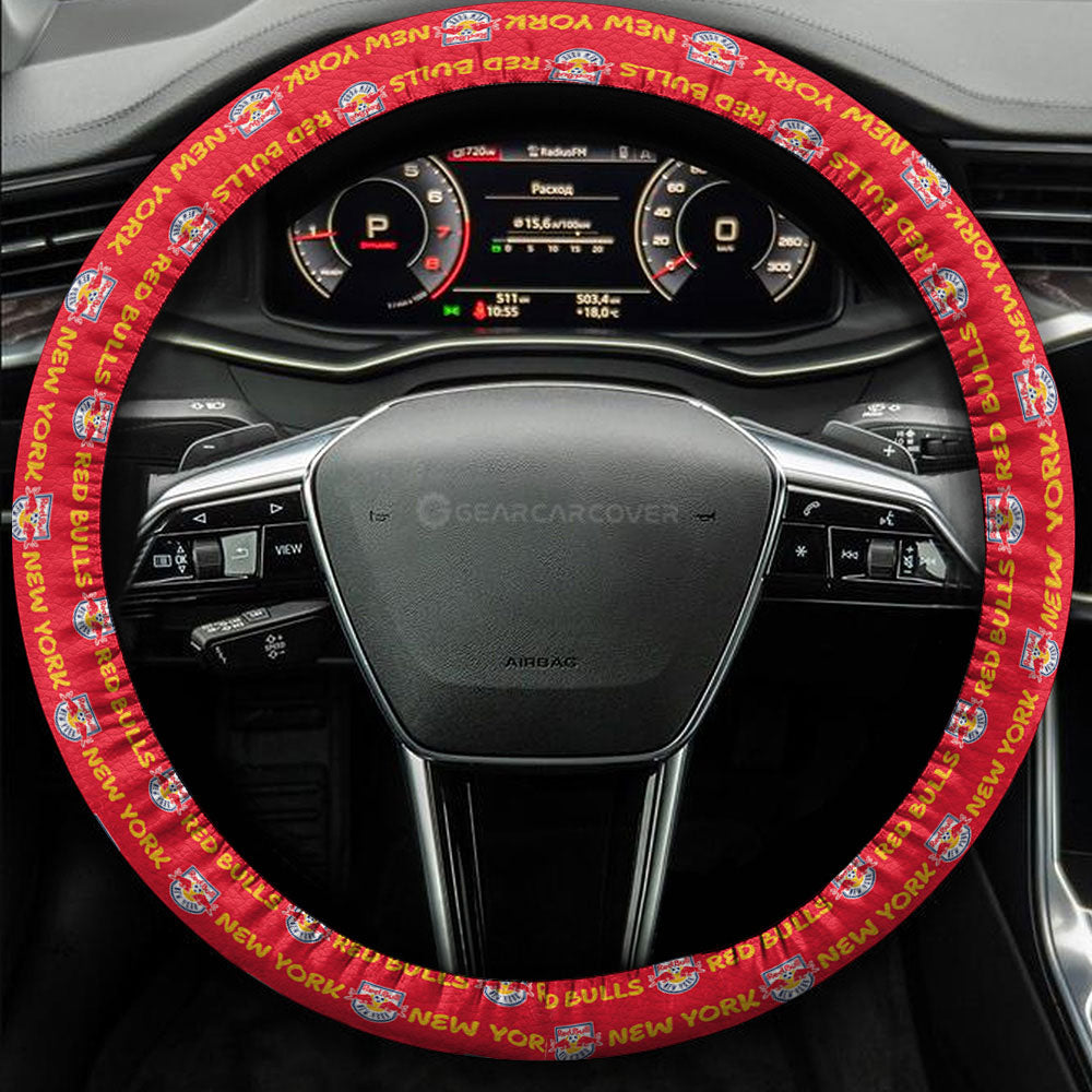 New York Red Bulls Steering Wheel Cover Sporty Team Collection - Gearcarcover - 3