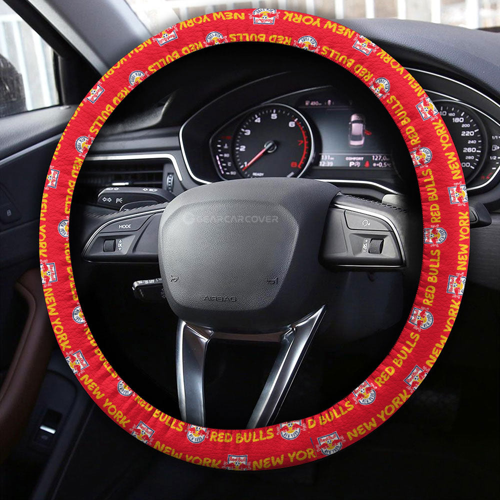 New York Red Bulls Steering Wheel Cover Sporty Team Collection - Gearcarcover - 4