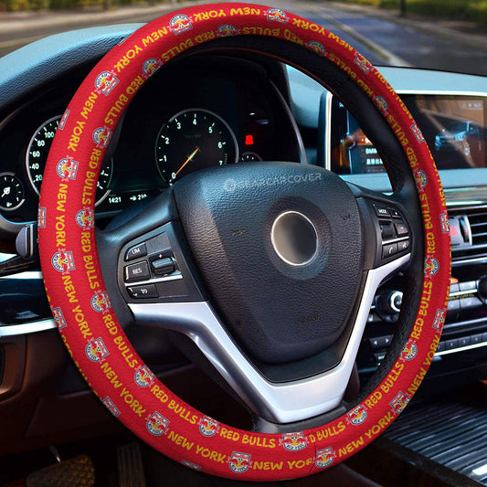 New York Red Bulls Steering Wheel Cover Sporty Team Collection - Gearcarcover - 1