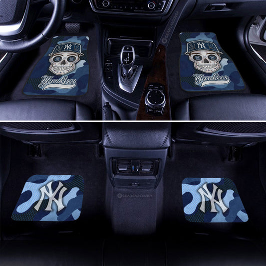 New York Yankees Car Floor Mats Skull Theme Collection - Gearcarcover - 2