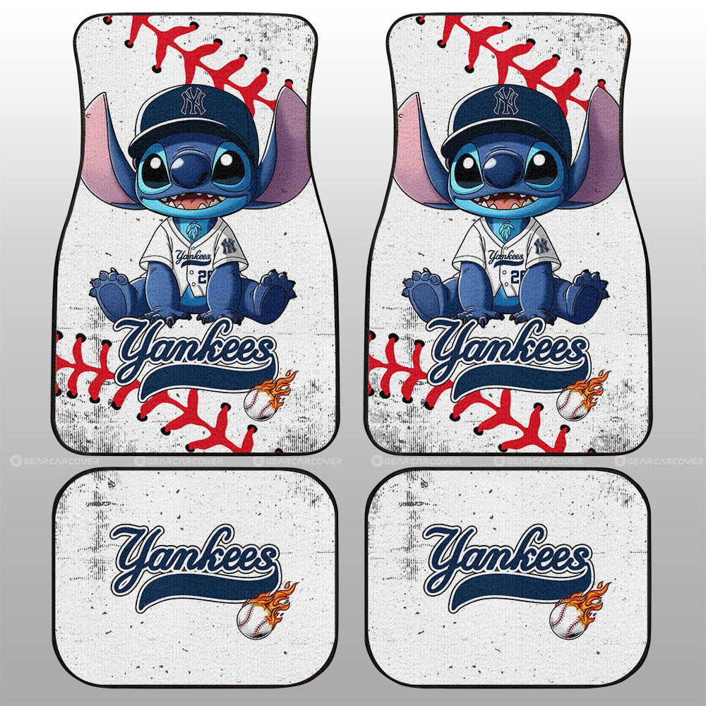 New York Yankees Car Floor Mats Stitch Theme Collection - Gearcarcover - 1
