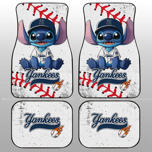 New York Yankees Car Floor Mats Stitch Theme Collection - Gearcarcover - 1