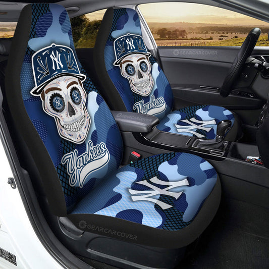 New York Yankees Car Seat Covers Skull Theme Collection - Gearcarcover - 2