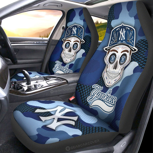 New York Yankees Car Seat Covers Skull Theme Collection - Gearcarcover - 1