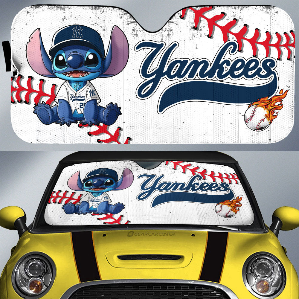 New York Yankees Car Sunshade Stitch Theme Collection - Gearcarcover - 1