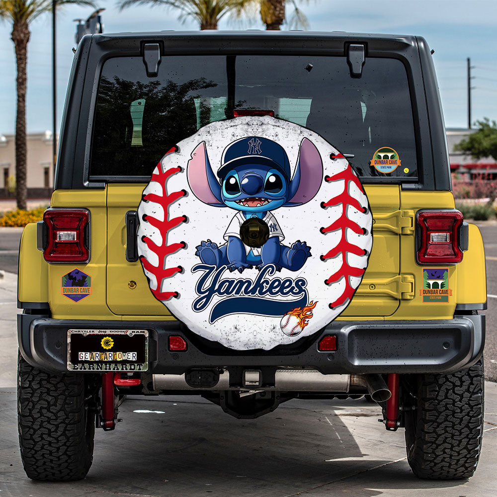 New York Yankees Spare Tire Covers Camera Hole Stitch Theme Collection - Gearcarcover - 3