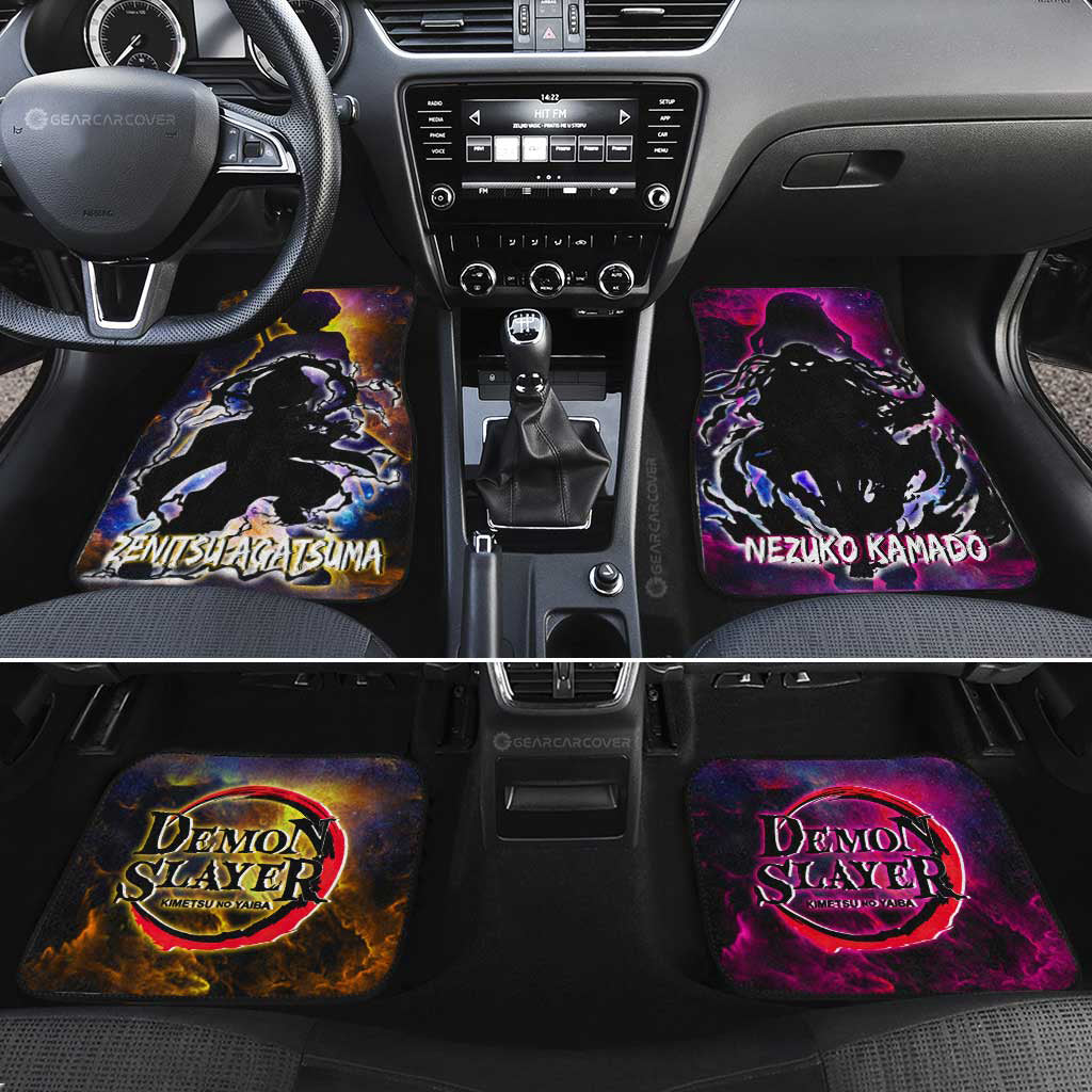 Nezuko And Zenitsu Car Floor Mats Custom - Gearcarcover - 2