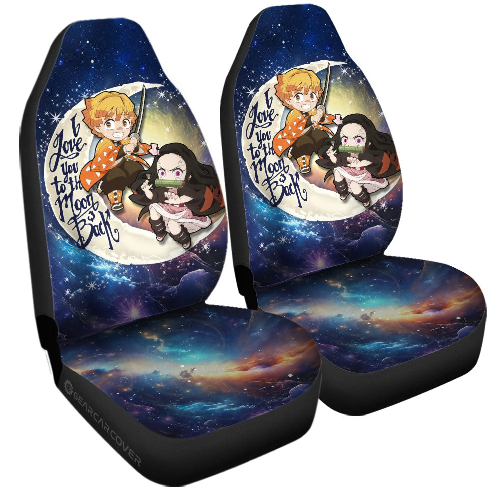 Nezuko And Zenitsu Car Seat Covers Custom Car Accessories - Gearcarcover - 3