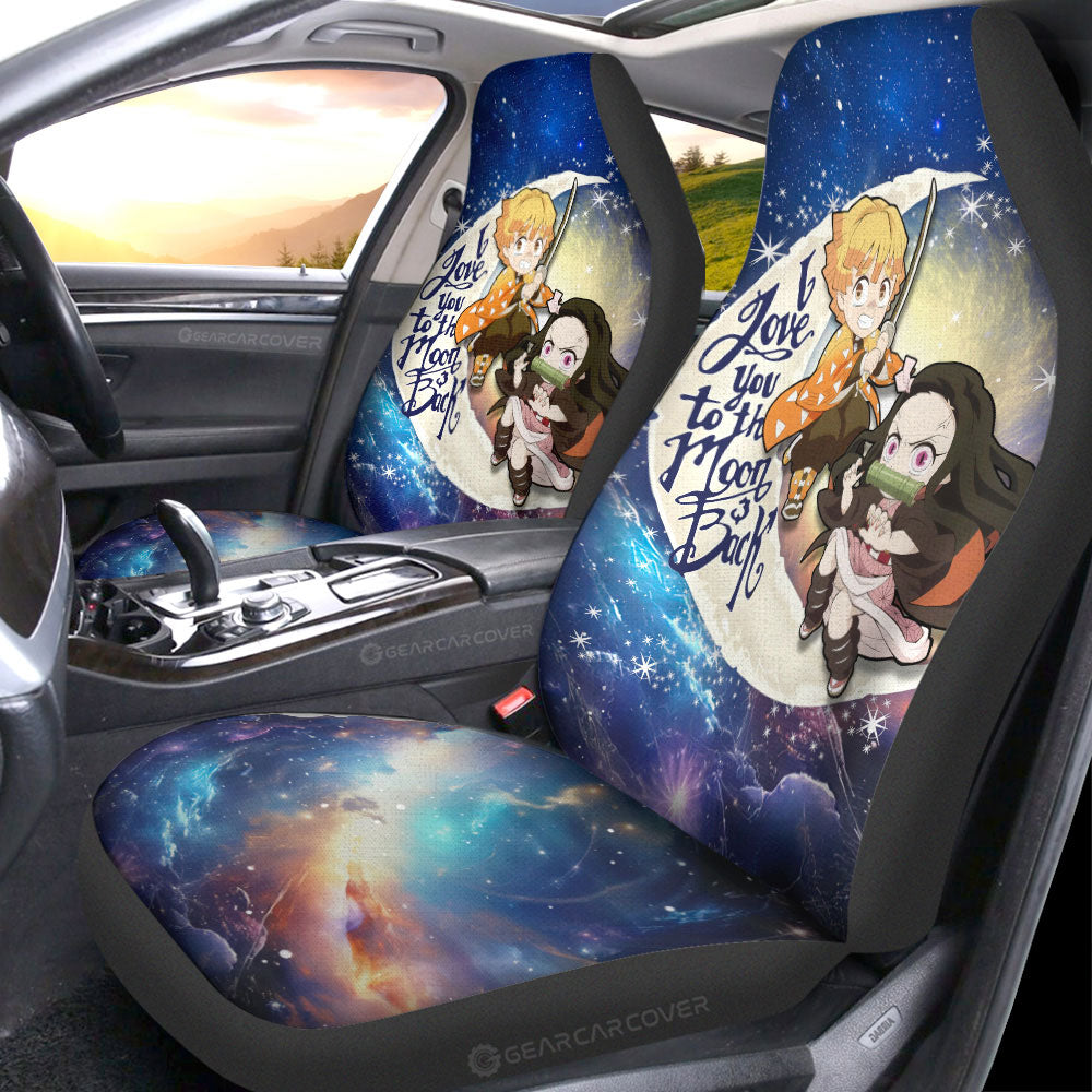 Nezuko And Zenitsu Car Seat Covers Custom Car Accessories - Gearcarcover - 1