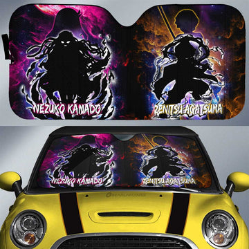 Nezuko And Zenitsu Car Sunshade Custom - Gearcarcover - 1