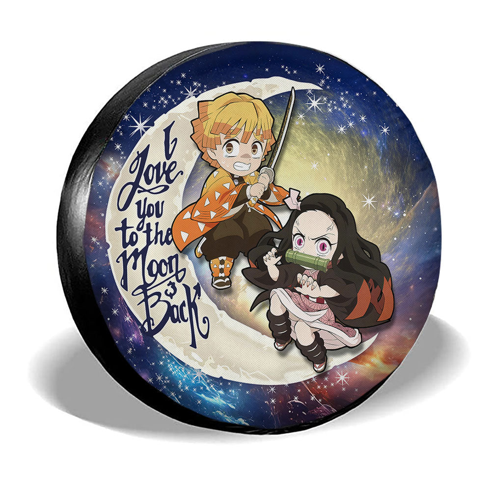 Nezuko And Zenitsu Spare Tire Covers Custom Car Accessories - Gearcarcover - 3