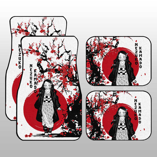 Nezuko Car Floor Mats Custom Japan Style Car Accessories - Gearcarcover - 1