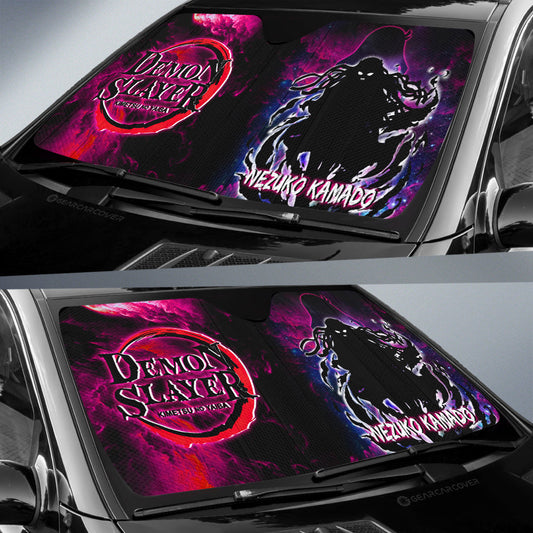 Nezuko Car Sunshade Custom Silhouette Style - Gearcarcover - 2