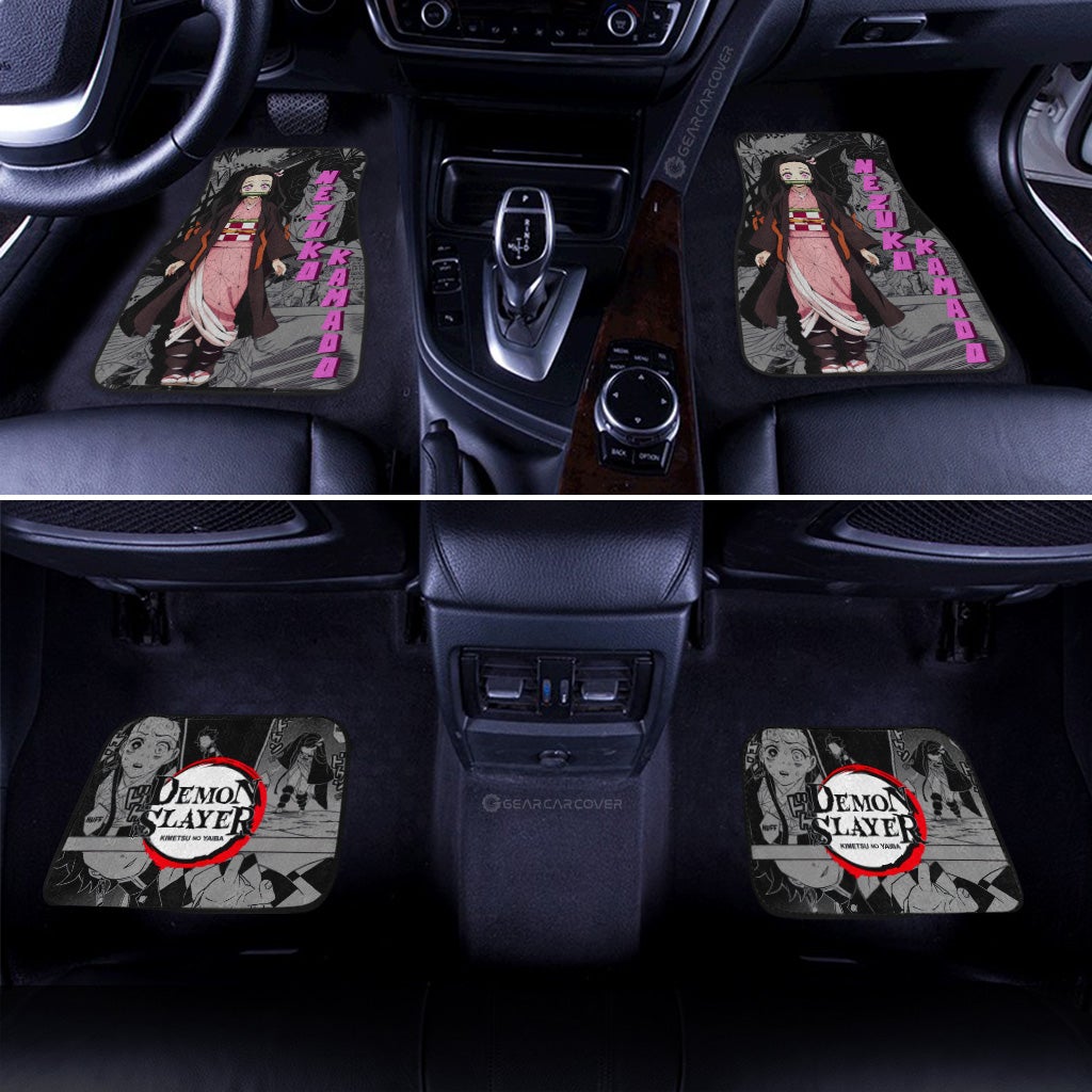 Nezuko Kamado Car Floor Mats Custom Mix Mangas - Gearcarcover - 3