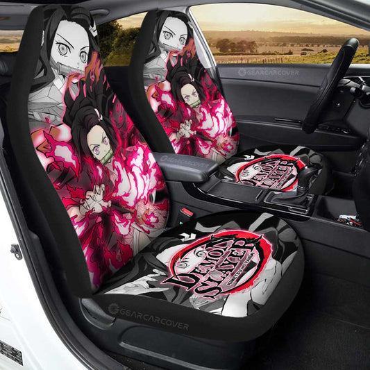 Nezuko Kamado Car Seat Covers Custom Demon Slayer Anime Car Accessories - Gearcarcover - 2
