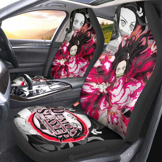 Nezuko Kamado Car Seat Covers Custom Demon Slayer Anime Car Accessories - Gearcarcover - 1