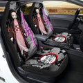 Nezuko Kamado Car Seat Covers Custom Mix Mangas - Gearcarcover - 1