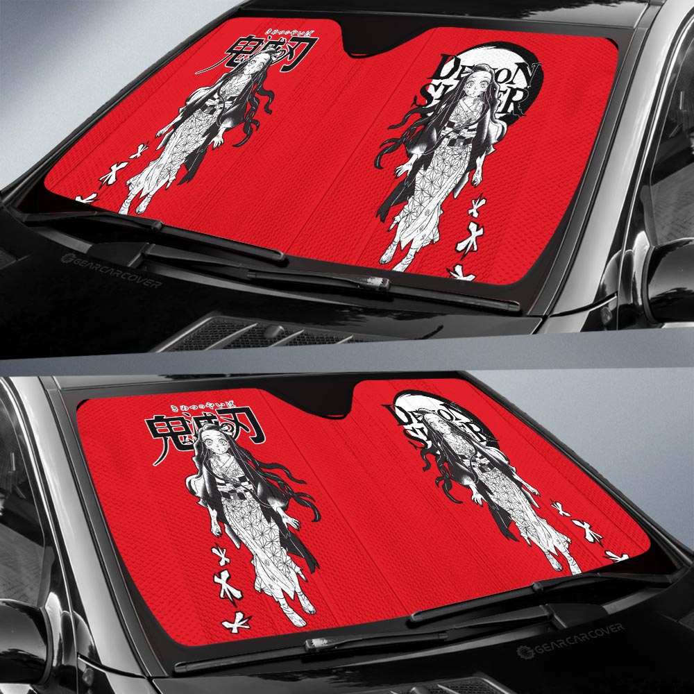 Nezuko Kamado Car Sunshade Custom Car Accessories Manga Style For Fans - Gearcarcover - 2