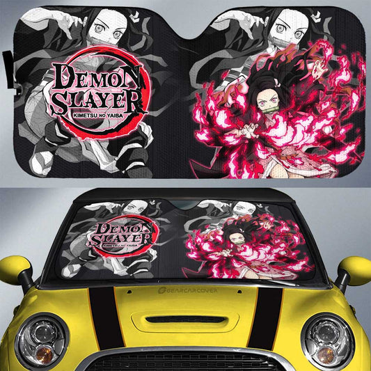 Nezuko Kamado Car Sunshade Custom Demon Slayer Anime Car Accessories - Gearcarcover - 1
