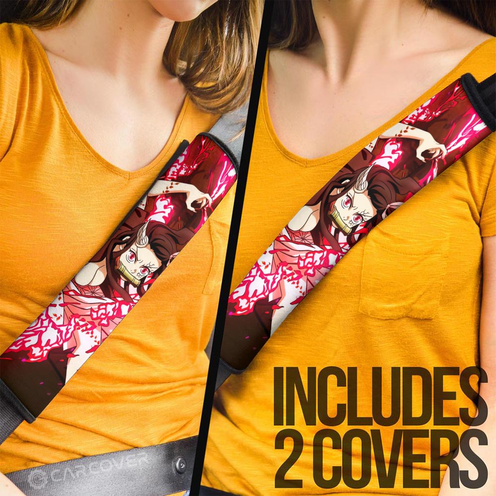 Nezuko Kamado Seat Belt Covers Custom Car Accessoriess - Gearcarcover - 3