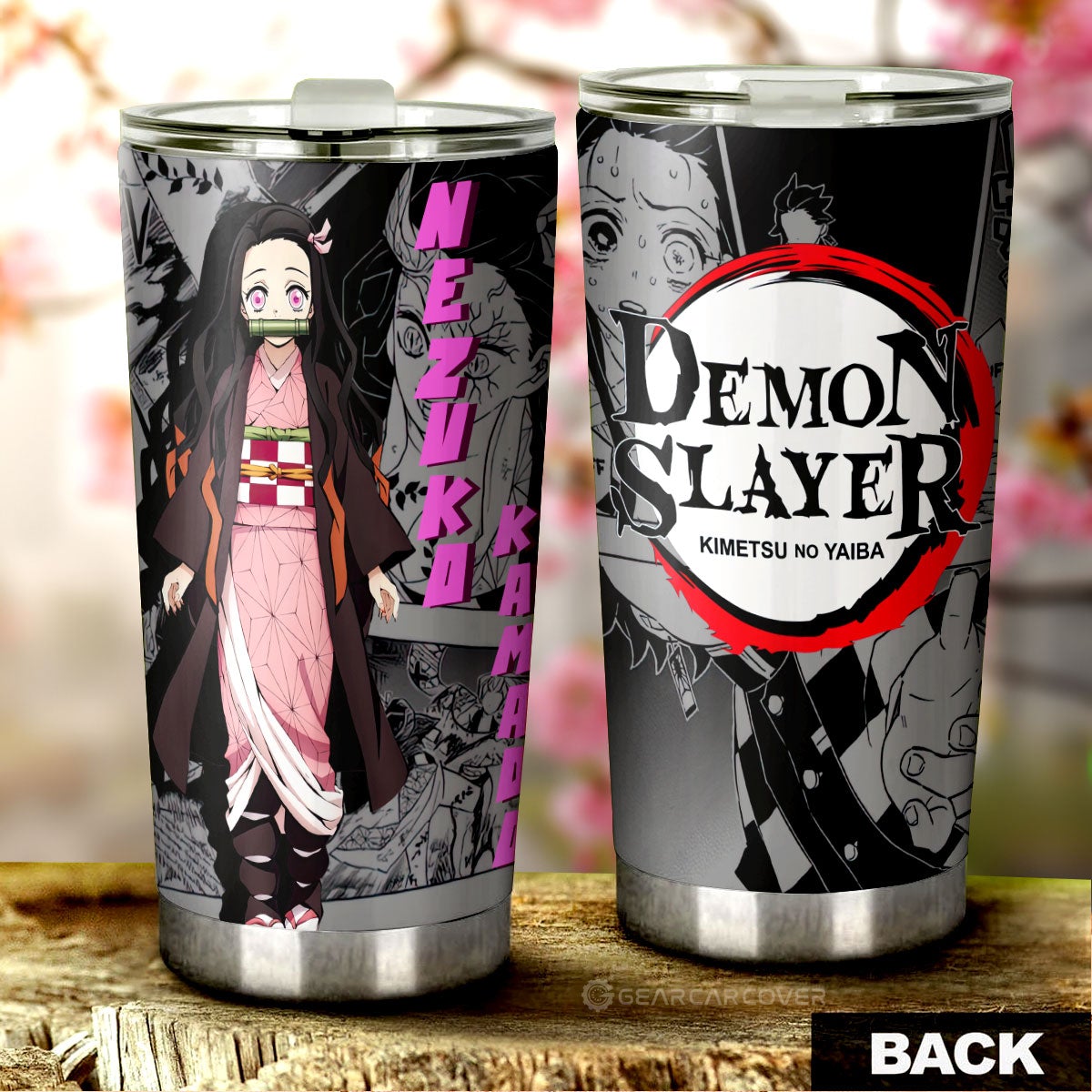 Nezuko Kamado Tumbler Cup Custom Mix Mangas - Gearcarcover - 1