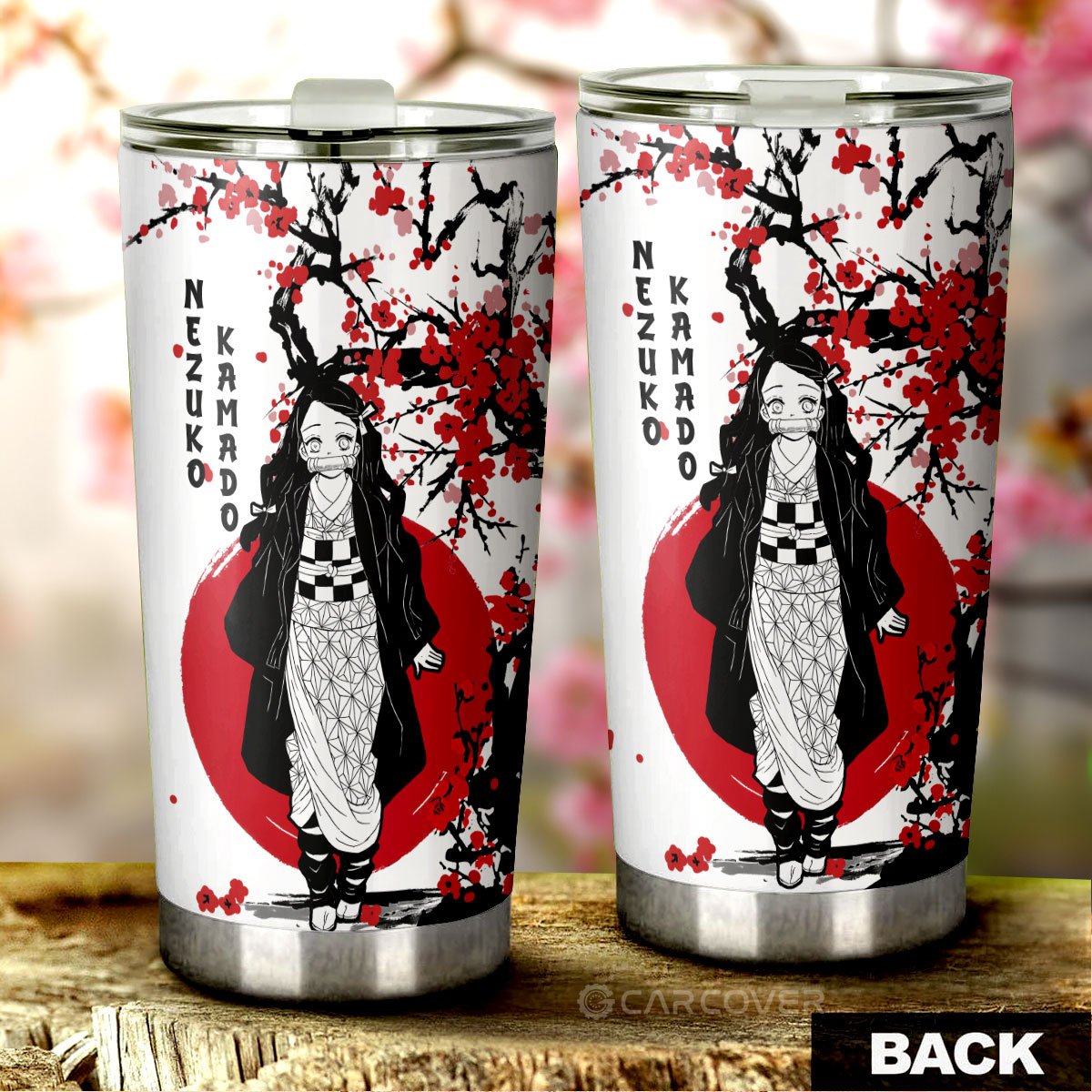 Nezuko Tumbler Cup Custom Japan Style Demon Slayer Anime Car Accessories - Gearcarcover - 3