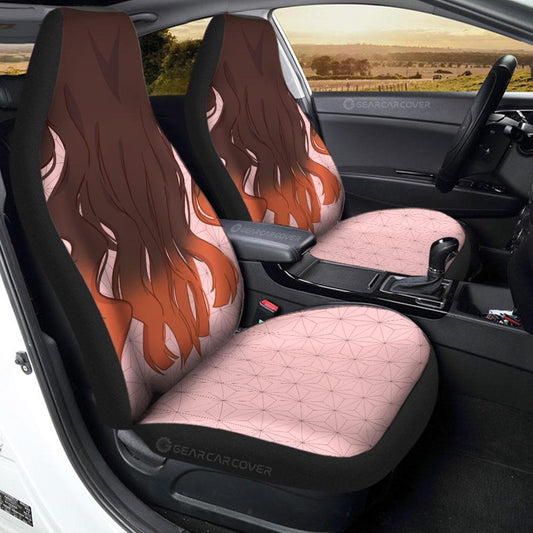 Nezuko Uniform Car Seat Covers Custom Hairstyle Car Interior Accessories - Gearcarcover - 1