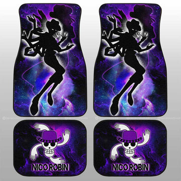 Nico Robin Car Floor Mats Custom Silhouette Style - Gearcarcover - 1