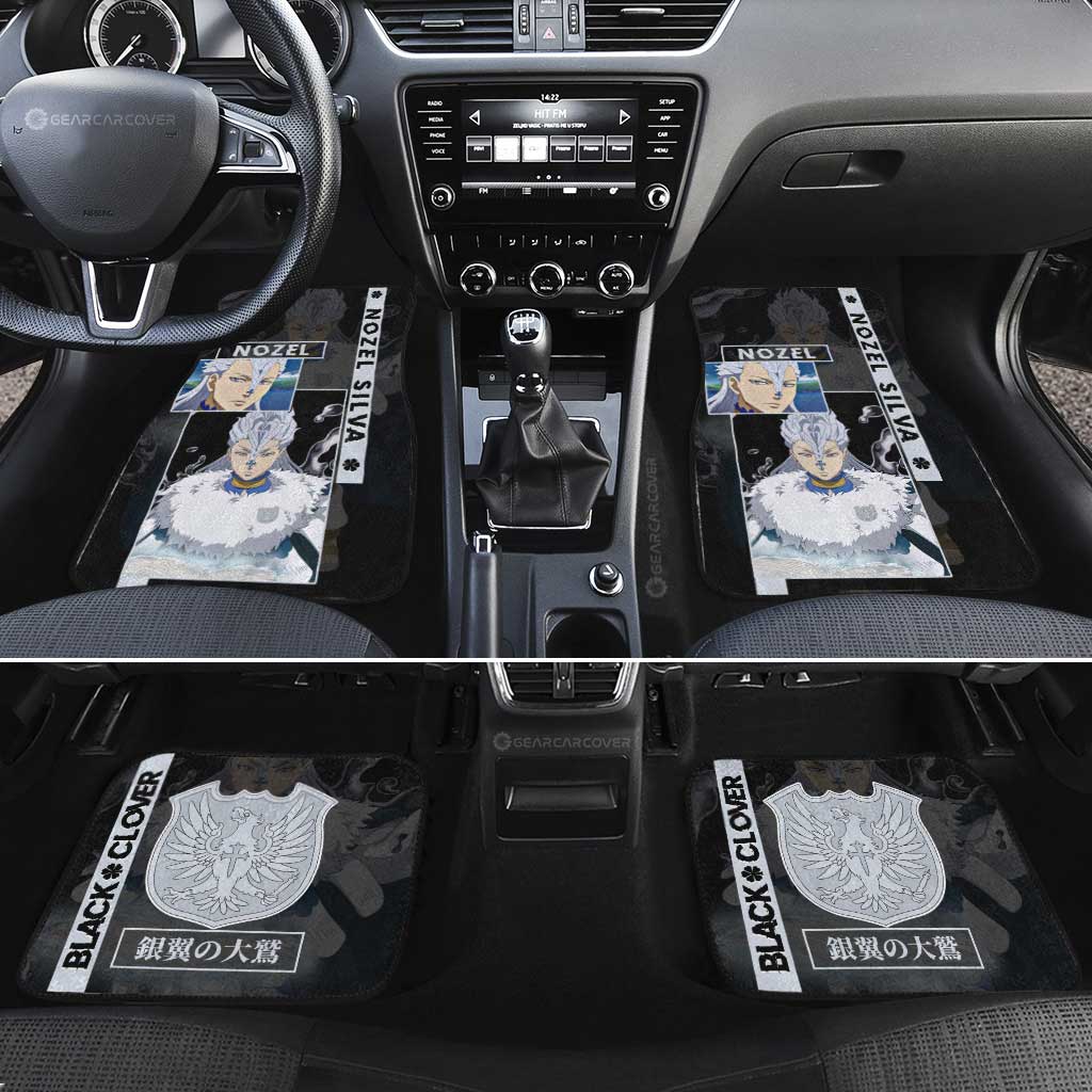 Nozel Silva Car Floor Mats Custom Black Clover Anime - Gearcarcover - 1