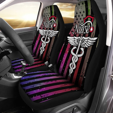 Nurse Car Seat Covers Custom American Flag Car Accessories Great - Gearcarcover - 1