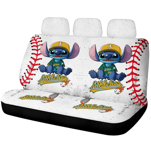 Oakland Athletics Car Back Seat Covers Stitch Theme Collection - Gearcarcover - 1