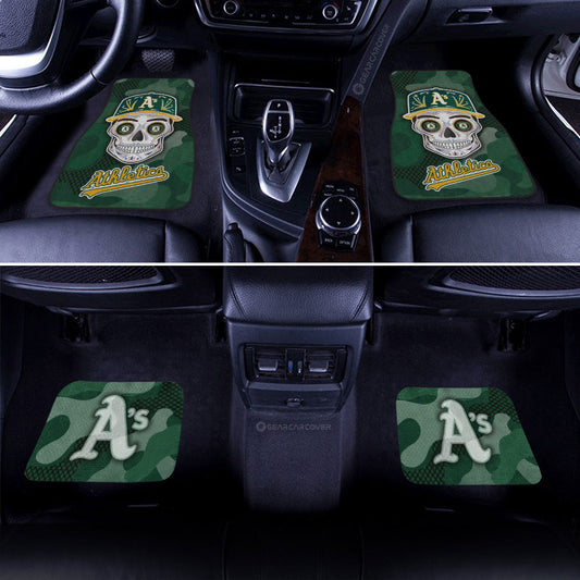 Oakland Athletics Car Floor Mats Skull Theme Collection - Gearcarcover - 2