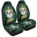 Oakland Athletics Car Seat Covers Skull Theme Collection - Gearcarcover - 3