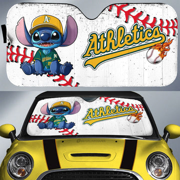 Oakland Athletics Car Sunshade Stitch Theme Collection - Gearcarcover - 1