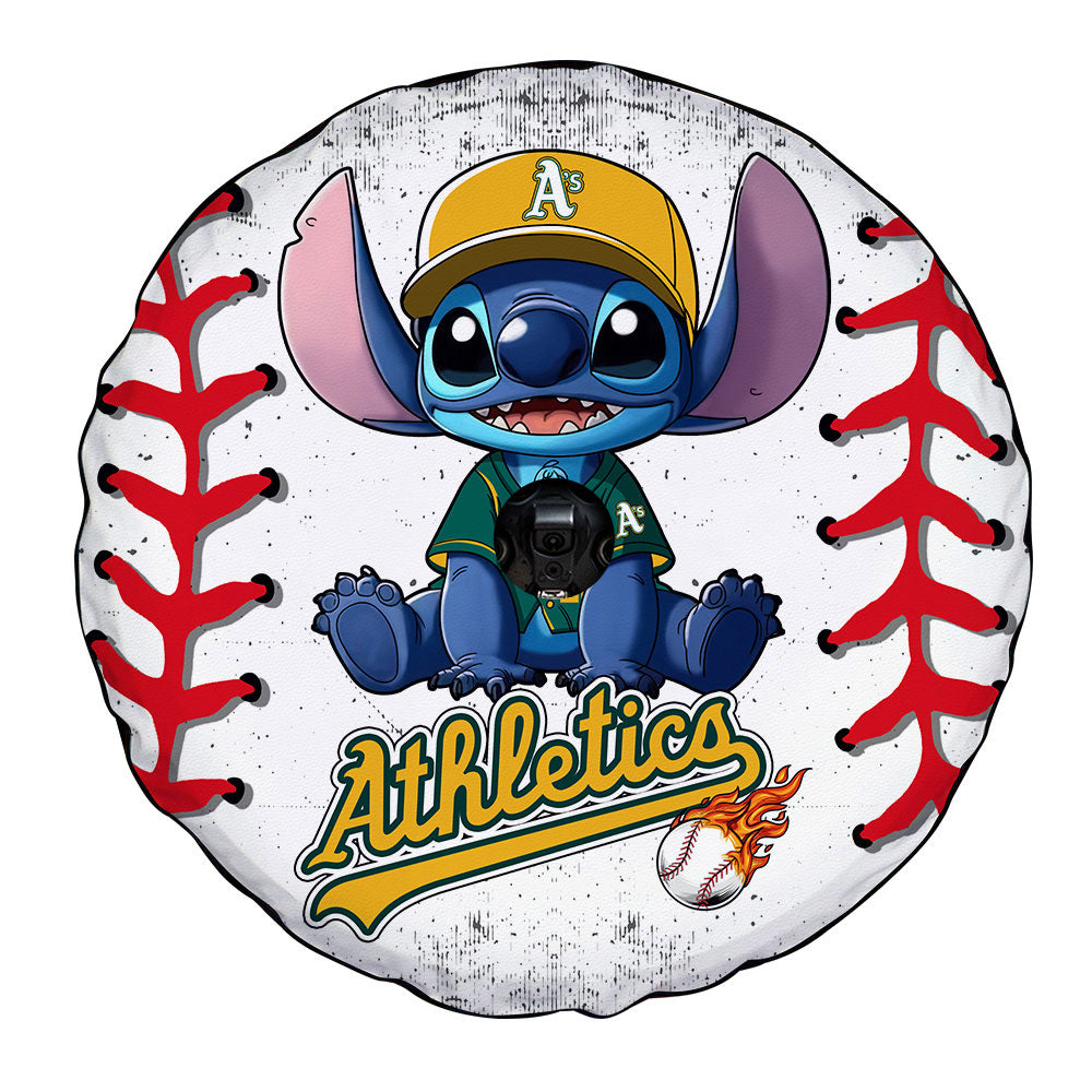 Oakland Athletics Spare Tire Covers Camera Hole Stitch Theme Collection - Gearcarcover - 4